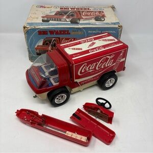 Coca Cola Big Wheel Remote Control Truck - Red and White
